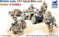 1/35 British Army ATV Quad Bike & Trailer w/Soldier
