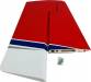 Rv-8 70cc Red/Blue Vertical Stabilizer w/Rudder