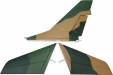 F-100D 90mm L/R Stab and Fin Set Green