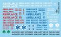 1/24-1/25 Ambulance Decal Sheet