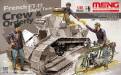1/35 French FT7 Light Tank Crew & Orderly Figure Set (3 & Bicycle