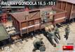 1/35 WWII 16.5 18-Ton Railway Gondola w/Figures (5) & Fuel Drums