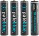 Pale Blue Lithium Ion Rechargable w/Charge Cable AAA (4)