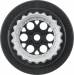 Showtime+ Black/Silver Wheels (2) For Losi Mini No-Prep Drag Car