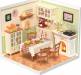 DIY Miniature House Kit Warm Dining Room