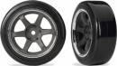 Tires & Wheels Assembled Glued Six Spoke Graphite Gray Wheels