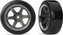 Tires & Wheels Assembled Glued Six Spoke Graphite Gray Wheels