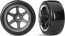 Tires & Wheels Assembled Glued Six Spoke Graphite Gray Wheels