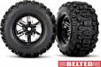 Sledgehammer Belted Tires - Mounted Black Chrome Wheels X-Maxx