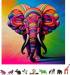 Wooden Puzzle Colorful Elephant 500 Pcs